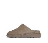 Fitflop GEN-FF - Pantuflas de ante con forro de oveja para hombre, color gris pardo, talla 44, marrón, 43 EU