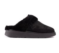 Fitflop GEN-FF SHEARLING-COLLAR SUEDE SLIPPERS, Pantuflas, Mujer, All Black, 36 EU