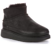 Fitflop Gen-ff Ultra-mini Double-faced Shearling Boots, Botas Cortas al Tobillo Mujer, All Black, 37 EU