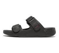 Fitflop Gogh Moc Slide-Leather, Sandalias de Punta Descubierta Hombre, Negro (All Black), 41 EU