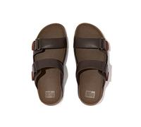 Fitflop Gogh Moc Slide in Leather, Sandalias deslizantes Hombre, marrón Oscuro, 43 EU