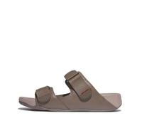 Fitflop Gogh Moc Slide in Leather, Sandalias deslizantes Hombre, Nogal, 45.5 EU Ancho