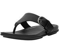 Fitflop - Graccie Thong Flats, Sandalias De las mujeres, BLACK, 18.5 EU
