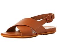 Fitflop Gracie Cross Strap, Sandalias Planas Mujer, Beige, 36 EU