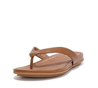 Fitflop Gracie Leather Flip-Flops, Sandalias Mujer, Marrón (Light Tan), 40 EU