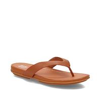 Fitflop Gracie Leather Flip-Flops, Sandalias Mujer, Marrón (Light Tan), 40 EU