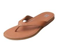 Fitflop Gracie Leather Flip-Flops, Sandalias Mujer, Marrón (Light Tan), 41 EU