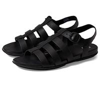 Fitflop Gracie Rubber-Buckle Leather Fisherman Sandals, Sandalias para Pescador, Black, 35.5 EU Estrecho
