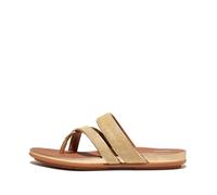 Fitflop Gracie Shimmerlux-Sandalias con Tiras, Mujer, Platino, 37 EU