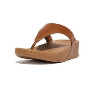 Fitflop Lulu Toe Post-Leather, Sandalias con Plataforma Mujer, Light Tan, 41 EU