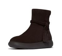 Fitflop Iq-comff - Botas cortas de gamuza con borlas para mujer, marrón, 42 EU