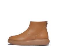 Fitflop Iq-comff Leather Zip Ankle Boots, Botas Cortas al Tobillo Mujer, Desert Tan, 36 EU