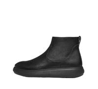 Fitflop Iq-comff Leather Zip Ankle Boots, Botas Cortas al Tobillo Mujer, Todo Negro, 38.5 EU