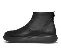 Fitflop Iq-comff Leather Zip Ankle Boots, Botas Cortas al Tobillo Mujer, Todo Negro, 39 EU