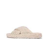 Fitflop Iqushion D-Luxe-Sandalias Cruzadas Acolchadas, Mujer, White, 38 EU