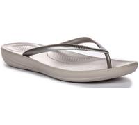 Fitflop Sandalia Iqushion Ergonómica Alto Rebote Espuma Aire Mujer Plata GB 3-8