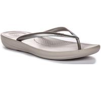 Fitflop IQUSHION Flip Flop-Solid, Chanclas Mujer, Silver, 37 EU