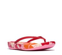 Fitflop Iqushion Flowerz Ergonomic Flip-Flops, Chanclas Mujer, Redberry, 40 EU
