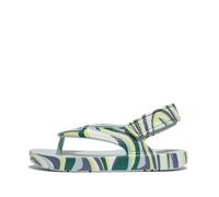 Fitflop Iqushion Kids Swirly-Sandalias ergonómicas pequeños, Chanclas Unisex niños, Blue, 25 EU