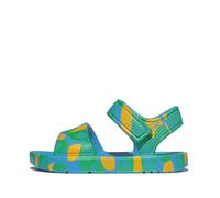 Fitflop Iqushion Kids Toddler Leaf-Print Erg. B/S Sandals, Sandalia Unisex niños, Beach Blue, 25 EU