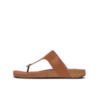 Fitflop Iqushion Men's Leather Toe-Post Sandals, Sandalia Hombre, Beige, 41 EU