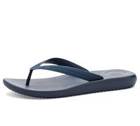 Fitflop Iqushion Mens Textured-Strap Flip-Flops, Chanclas Hombre, Azul Marino, 47 EU