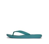 Fitflop Iqushion Mens Textured-Strap Flip-Flops, Chanclas Hombre, Teal, 47 EU