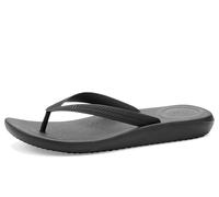 Fitflop Iqushion Mens Textured-Strap Flip-Flops, Chanclas Hombre, Todo Negro, 47 EU