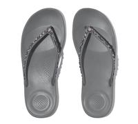 Fitflop Iqushion Multi-Crystal Ergonomic Flip-Flops, Chanclas Mujer, Gris, 39 EU