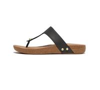 Fitflop Iqushion-Sandalias de Piel, Chanclas Mujer, Black, 42 EU