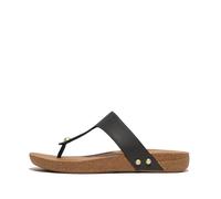Fitflop Iqushion-Sandalias de Piel, Mujer, Black, 40 EU