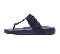 Fitflop Iqushion - Sandalias planas con hebilla ajustable para mujer, azul marino, 36 EU