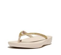 Fitflop Iqushion Sparkle - Sandalias para mujer en color beige piedra, Piedra De Color Beige, 42 EU