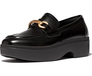 FitFlop Ladies Loafer F-Luma Chunky-Snaffle Box-Leather D/Wedge Loafers HY3 EUR 39