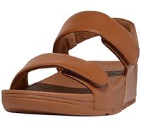 Fitflop Lulu Adjustable Leather Back-Strap Sandals, Sandalia Mujer, Tan, 39 EU