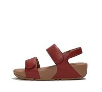 Fitflop Lulu Adjustable Leather Back-Strap Sandals, Sandalias deslizantes Mujer, Burnt Berry, 39 EU