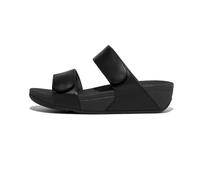 Fitflop Lulu Adjustable Leather Slides, Sandalias deslizantes Mujer, Todo Negro, 40 EU