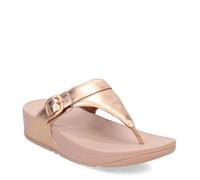 Fitflop Lulu Adjustable Leather Toe-Post Sandals, Sandalia Mujer, Oro Rosa, 40 EU