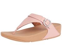 Fitflop Lulu Adjustable Leather Toe-Post Sandals, Sandalia Mujer, Pink, 39 EU