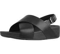 FitFlop Lulu Cross Back-Strap, Sandalia con Pulsera para Mujer, Black (Black 001), 42 EU