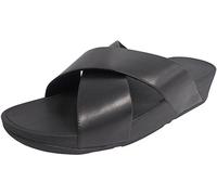 FitFlop Lulu Cross Slide, Sandalias de Punta Descubierta para Mujer, Black (Black 001), 42 EU