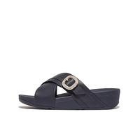 Fitflop Lulu Crystal-buckle Leather Cross Slides Sandalias deslizantesMujer