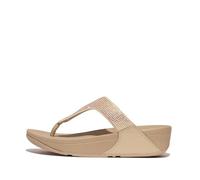 Fitflop Lulu Crystal Embellished Toe-Post Sandals, Sandalia Mujer, Beige Latte, 39 EU