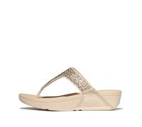 Fitflop LULU Crystal-Mix - Sandalias metálicas con puntera para mujer, platino, talla 9, Platino, 43 EU