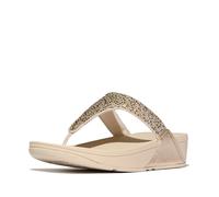 Fitflop LULU Crystal-Mix - Sandalias metálicas para mujer, platino, talla 7, Platino, 41 EU