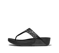 Fitflop Lulu Crystal-Mix Toe-Post Sandals, Sandalia Mujer, Black, 42 EU