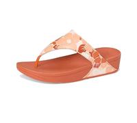 Fitflop Lulu Flowerz Leather Toe-Post Sandals, Sandalia Mujer, melocotón, 43 EU