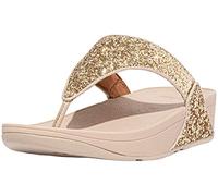 Fitflop Lulu Glitter Toe-Thongs, Chanclas Mujer, Platino, 37 EU