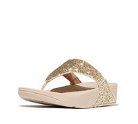 Fitflop Lulu Glitter Toe-Thongs, Chanclas Mujer, Platino, 41 EU