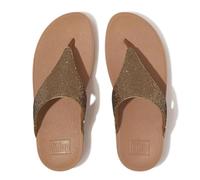 Fitflop Lulu Glitterball Toe-Post Sandals, Sandalia Mujer, Gold, 39 EU